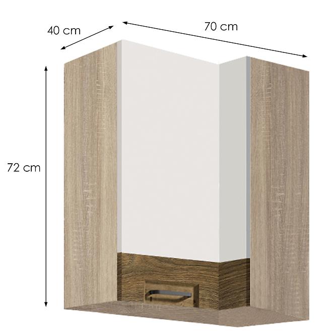 Konyhaszekrény Favorit 44g Lewa Sonoma/White+Ribbeck
