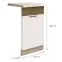 Konyhaszekrény Favorit Zm45 Sonoma/White+Ribbeck,2