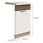 Konyhaszekrény Favorit Zm45 Sonoma/White+Ribbeck,2