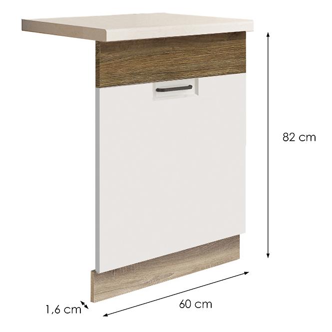 Konyhaszekrény Favorit Zm60 Sonoma/White+Ribbeck
