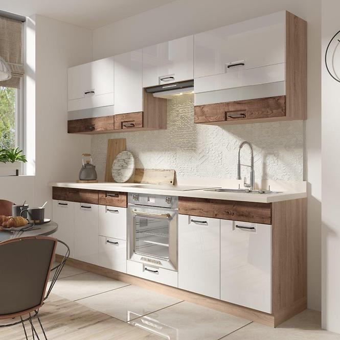 Konyhaszekrény Favorit Zm60 Sonoma/White+Ribbeck