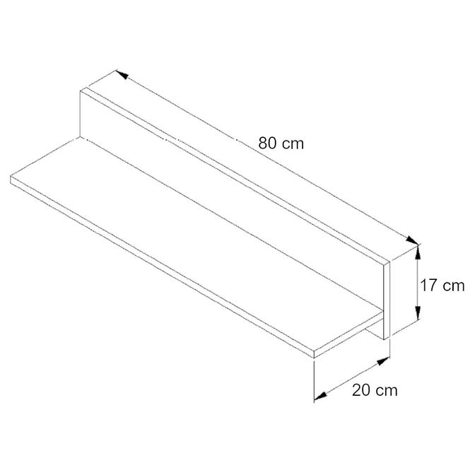 Falipolc Nero 12  80 – Fehér mat