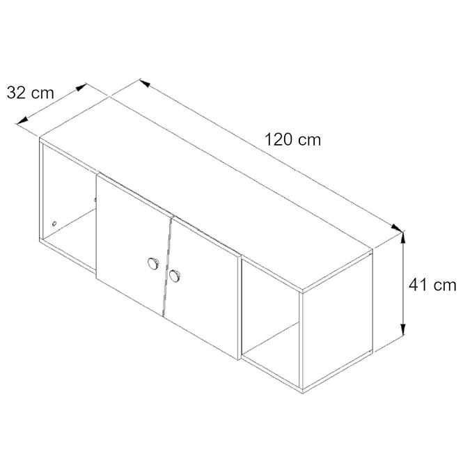 Polc Nero 13 120 - Fekete mat