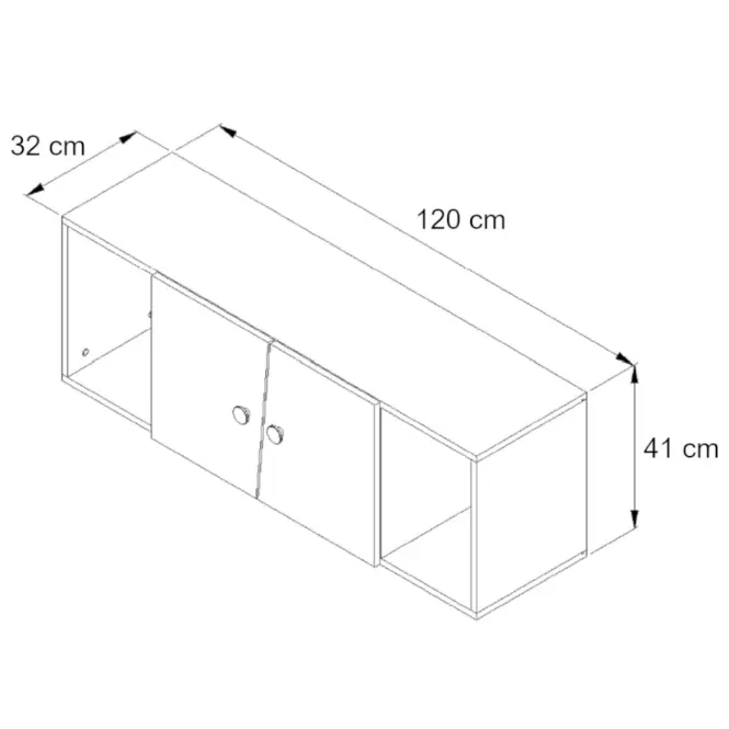 Polc Nero 13 120 - Fekete mat,2