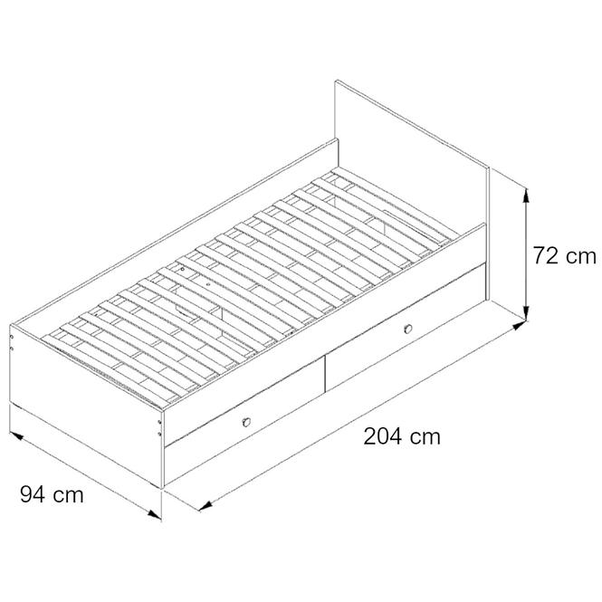 Ágy Nero 14  – Fehér mat,2