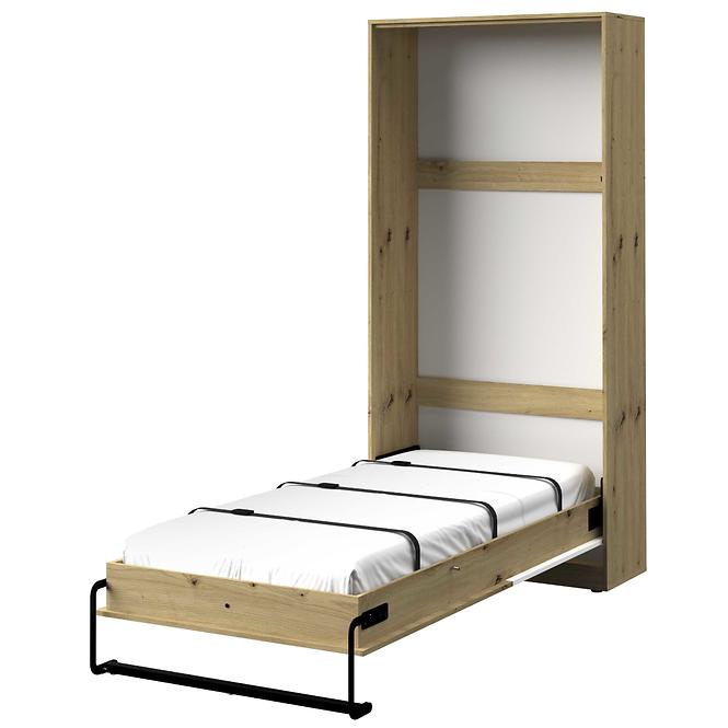 Összecsukható ágy  függőleges Nero 15  – Fehér  szőnyeg
