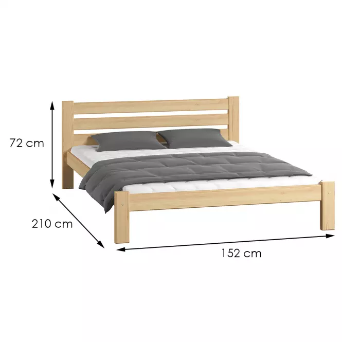 Ágy  Adek 140x200 fenyő ágyrács nem tartozik a készlethez,4