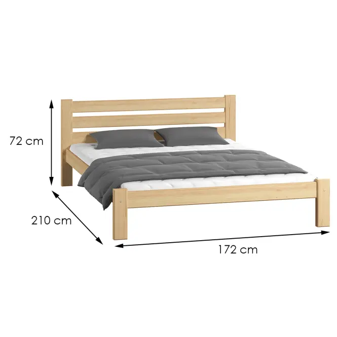Ágy  Adek 160x200 fenyő ágyrács nem tartozik a készlethez,2