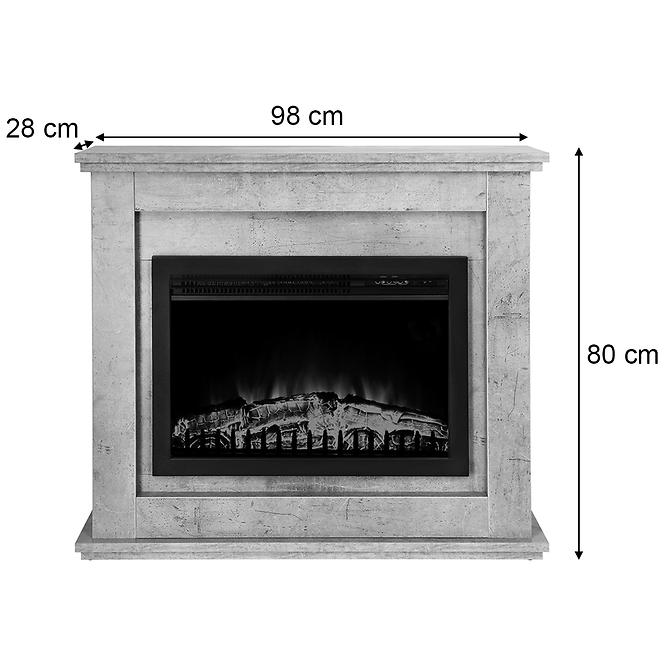 Elektromos kandalló CLOE Beton 2000W