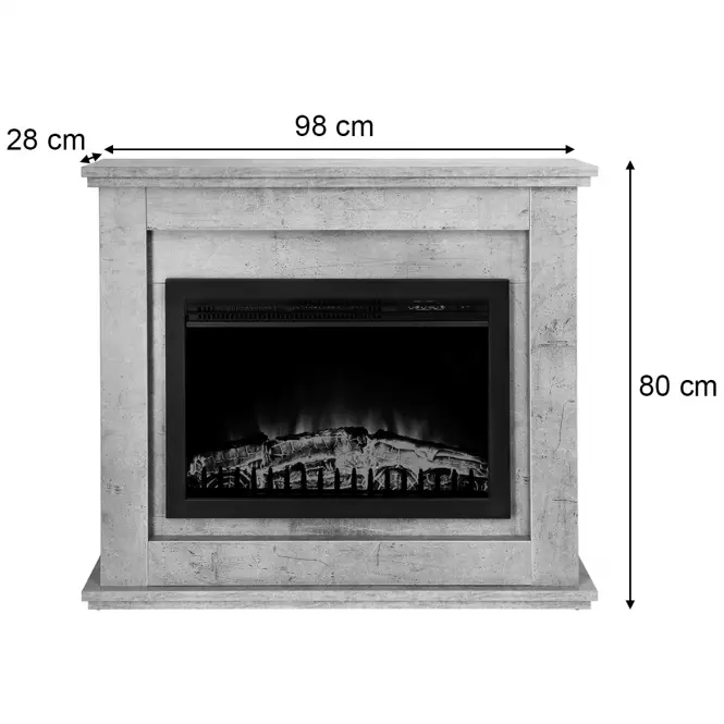 Elektromos kandalló CLOE Beton 2000W,2