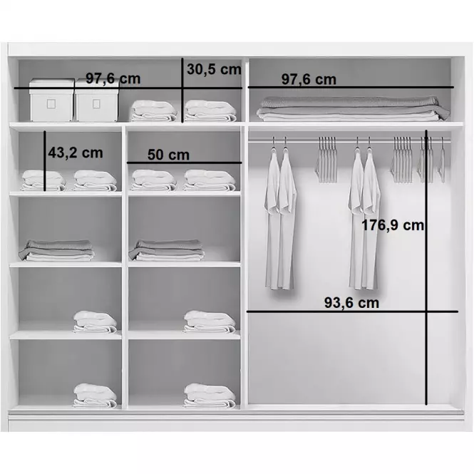 Szekrény Elena A9 kraft arany/Lacobel fekete,3