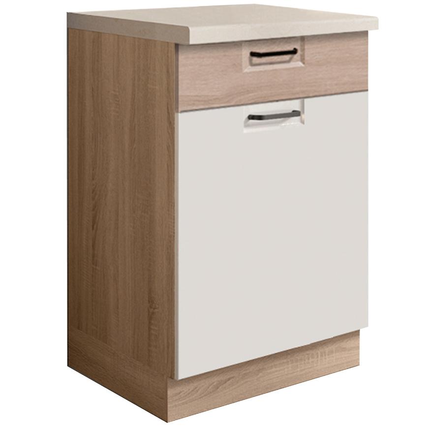 Konyhaszekrény Favorit 4d Sonoma/White+Sonoma