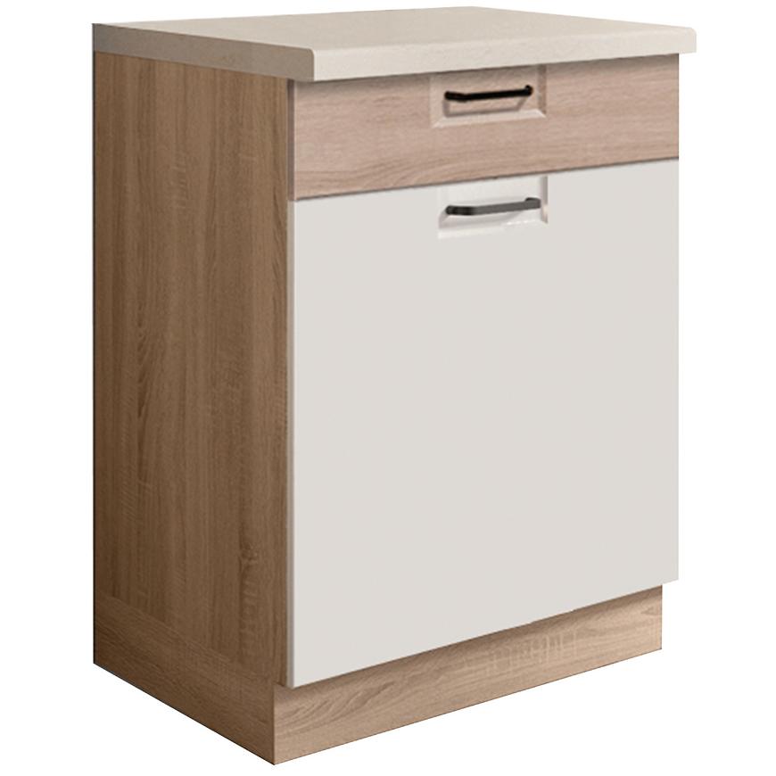 Konyhaszekrény Favorit 5d Sonoma/White+Sonoma