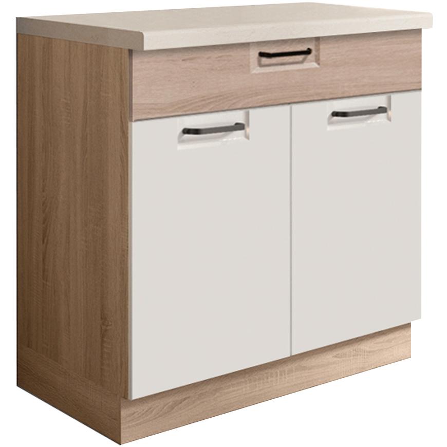 Konyhaszekrény Favorit 6d Sonoma/White+Sonoma