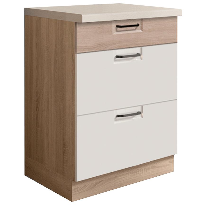 Konyhaszekrény Favorit 10d Sonoma / Fehér + Sonoma