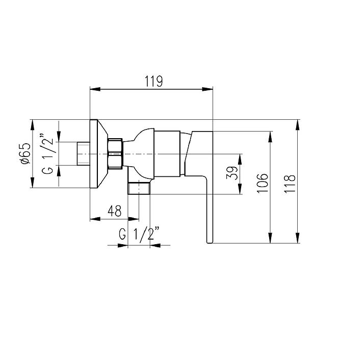 Csaptelep zuhanyhoz Rav-Slezak Vltava VT581.5CMATZ,2