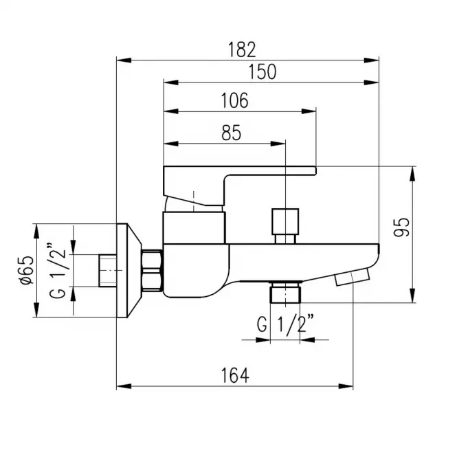 Csaptelep kádhoz Rav-Slezak Vltava egykaros VT554.5CMATZ,2