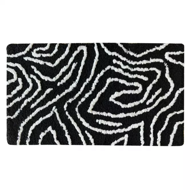 Szőnyeg Shaggy BlackCurves 0,8/1,5 PSR-13557 fekete
