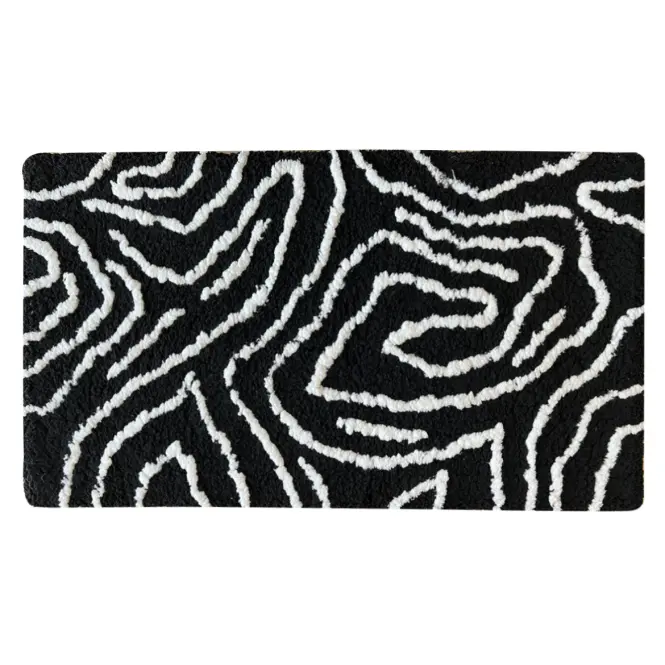 Szőnyeg Shaggy BlackCurves 0,8/1,5 PSR-13557 fekete,2