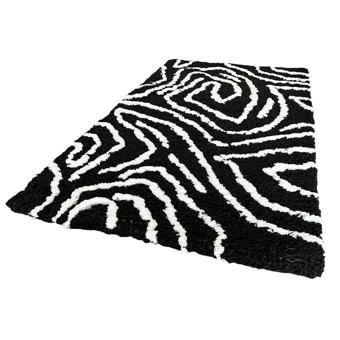 Szőnyeg Shaggy BlackCurves 0,8/1,5 PSR-13557 fekete