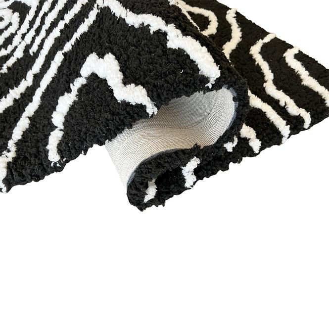 Szőnyeg Shaggy BlackCurves 0,8/1,5 PSR-13557 fekete