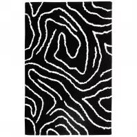 Szőnyeg Shaggy BlackCurves 1,4/1,9 PSR-13557 fekete