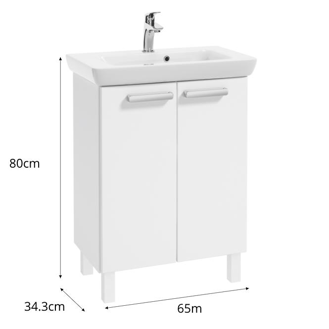 Fürdőszoba bútor CAPRI D65 2D0S fehér