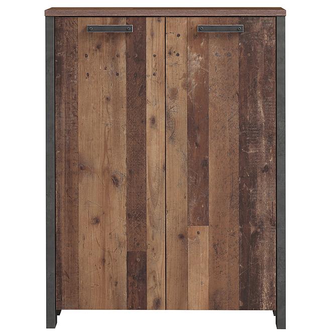 Komód Symmach 2D old-wood vinteage/Konkrét,2