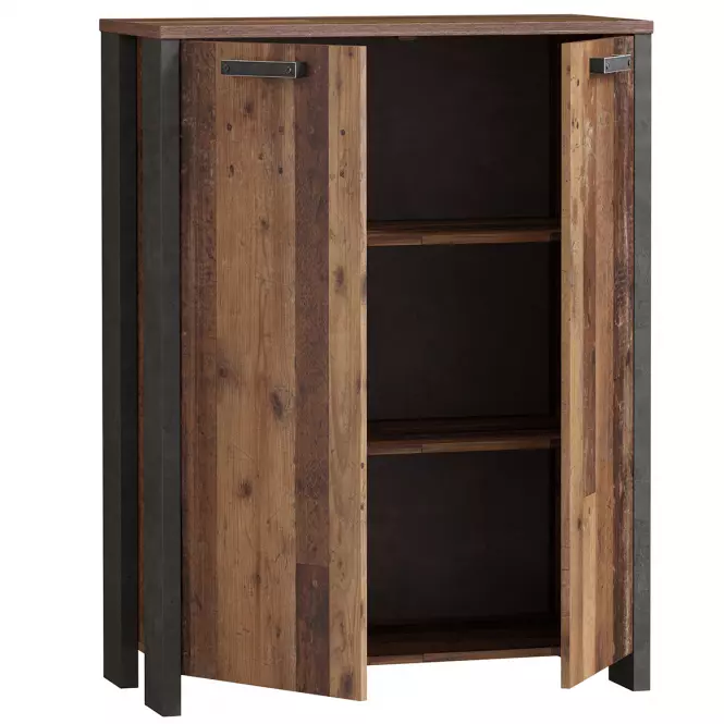 Komód Symmach 2D old-wood vinteage/Konkrét,3