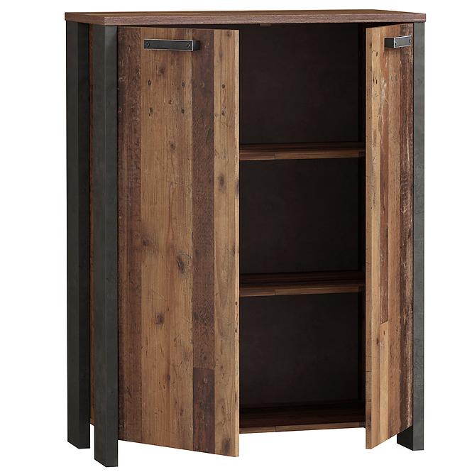 Komód Symmach 2D old-wood vinteage/Konkrét,3