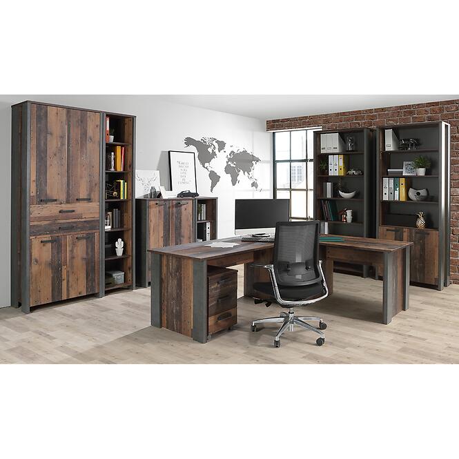 Íróasztal Symmach 103 Old-Wood Vinteage/konkrét,8