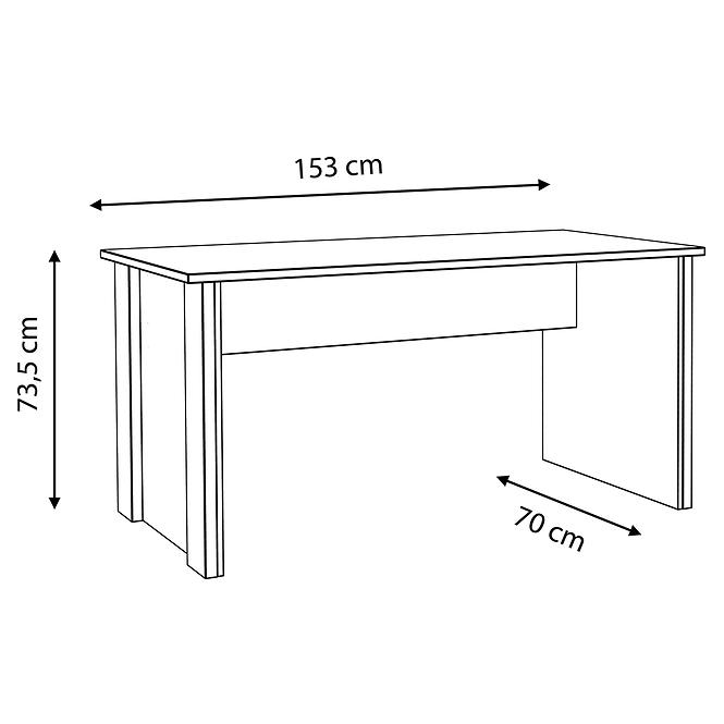 Íróasztal Symmach 153 Old-Wood Vinteage/Beton