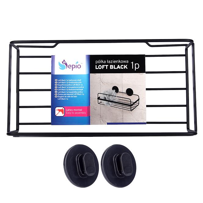 Polc 1p Loft black,3
