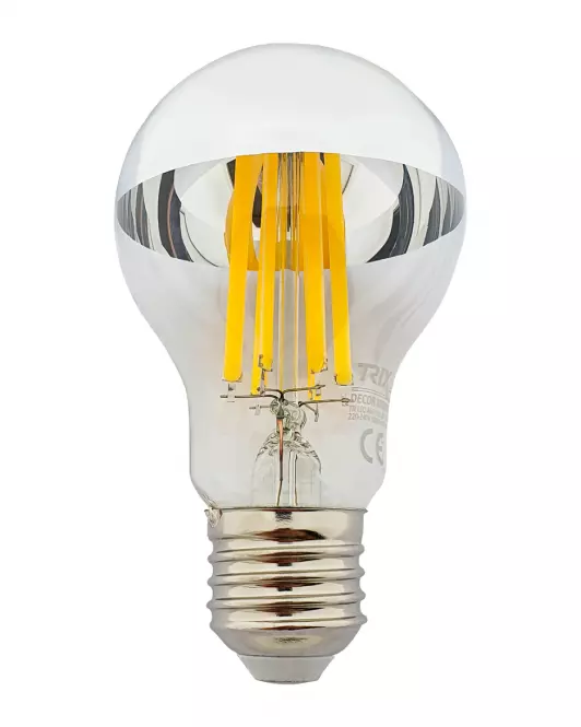 Izzó FL LED A60 12W E27 4200K Half Silver,2