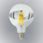 Izzó FL LED G125 12W E27 4200K Half Silver
