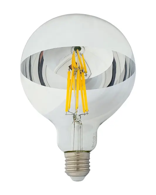 Izzó FL LED G125 12W E27 4200K Half Silver,2