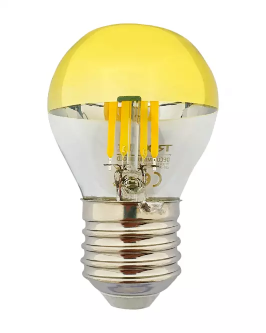 Izzó FL LED P45 5W E27 4200K Half Amber,2