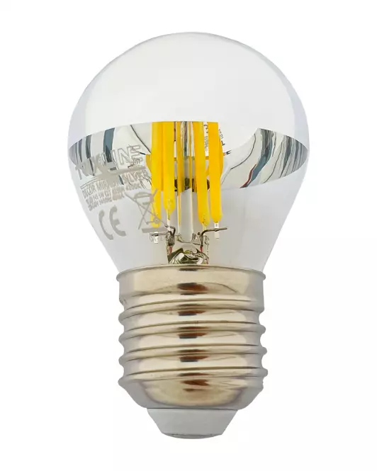Izzó FL LED P45 5W E27 4200K Half Silver,2