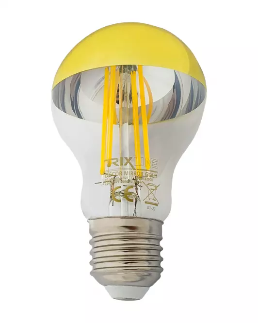 Izzó FL LED A60 8W E27 4200K Half Amber,2