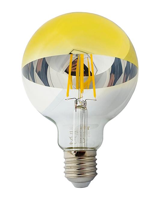 Izzó FL LED G95 8W E27 4200K Half Amber