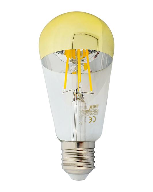 Izzó FL LED ST64 8W E27 4200K Half Amber