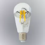 Izzó FL LED ST64 8W E27 4200K Half Silver