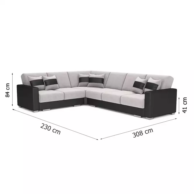 Sarokgarnitúra Nero mű bőr matt 587+mati 11,7