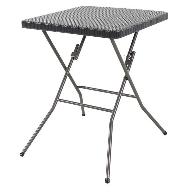Négyzet alakú asztalkészlet + 2 székkel fekete