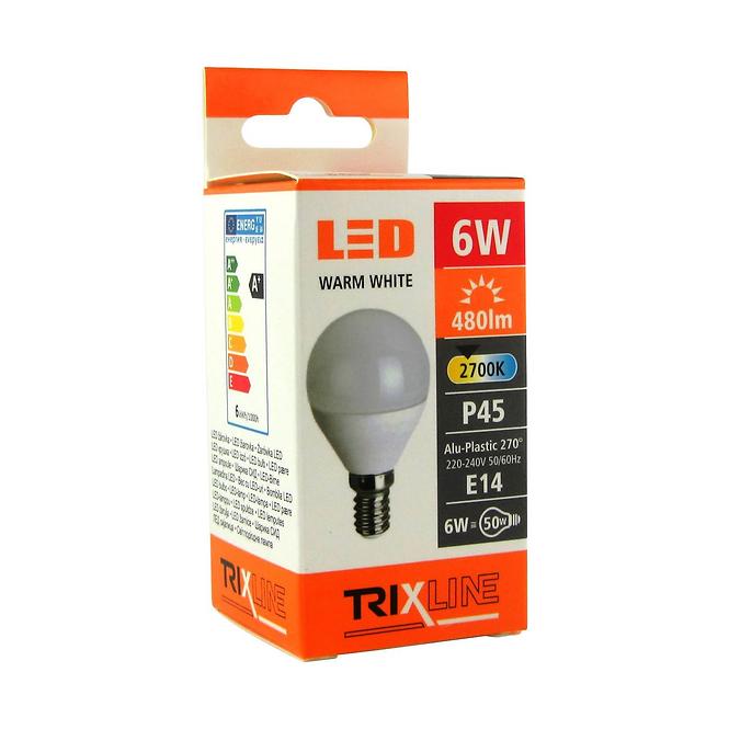 Izzó BC 6W TR LED E14 G45 2700K TRIXLINE