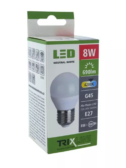 Izzó TR LED G45 8W 4200K 688lm E27,2