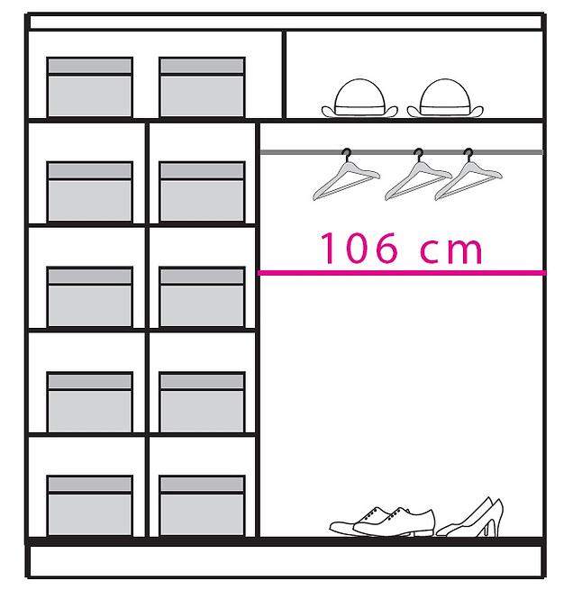 Szekrény Denver D04-20 200 cm tölgy sonoma/cappuccino