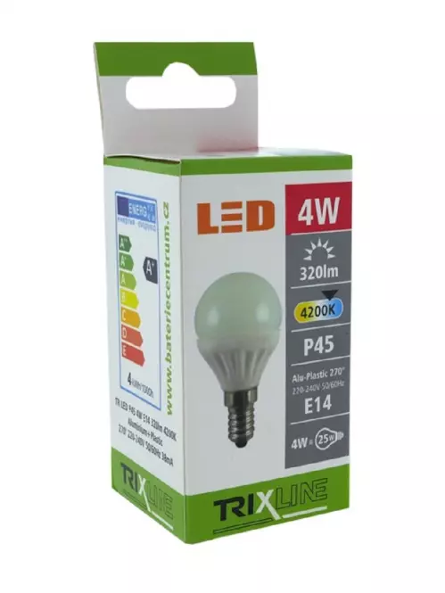 Izzó BC 4W TR LED E14 P45 320LM 4200K-PLASTIC,2
