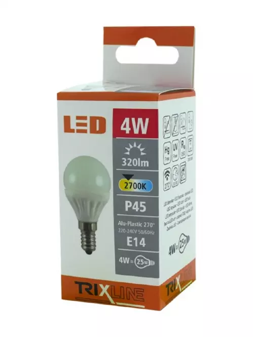 Izzó BC 4W TR LED E14 P45 320LM 2700K PLASTIC,2