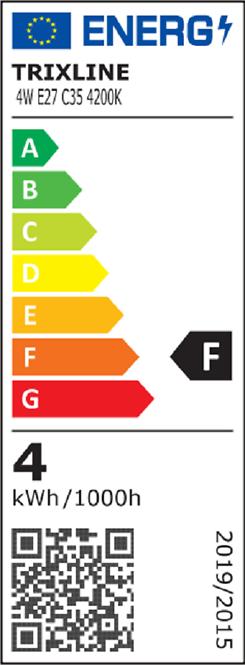 Izzó 4W E27 C35 4200K